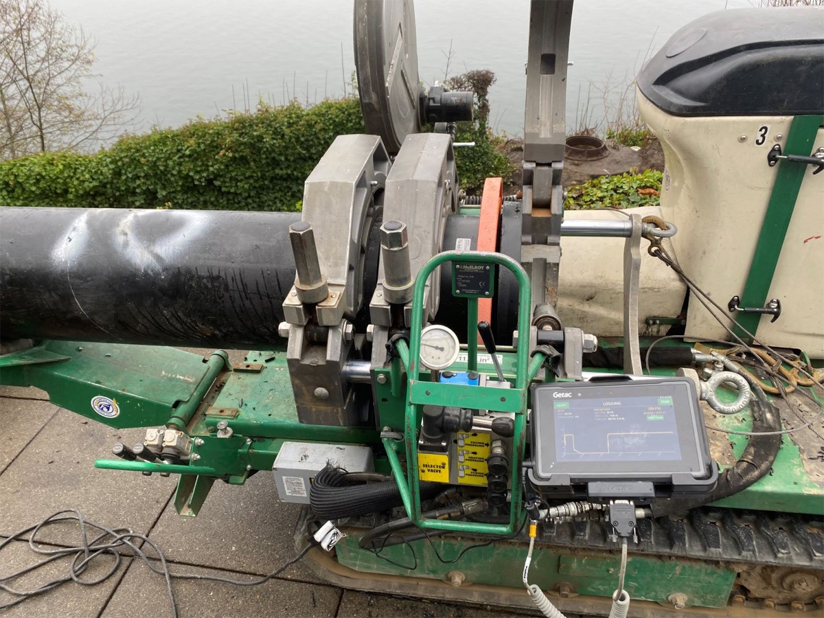HDPE PIPE FUSING STORM DRAIN